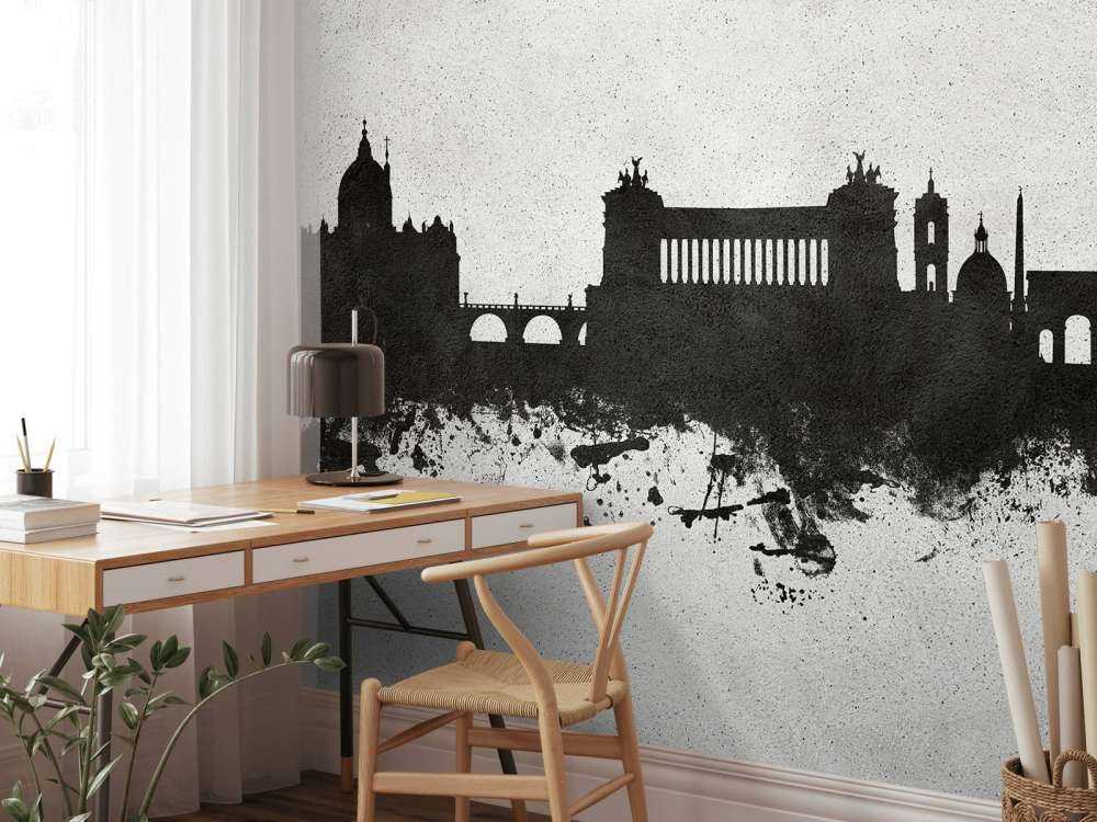 Aquarelle skyline, Rome