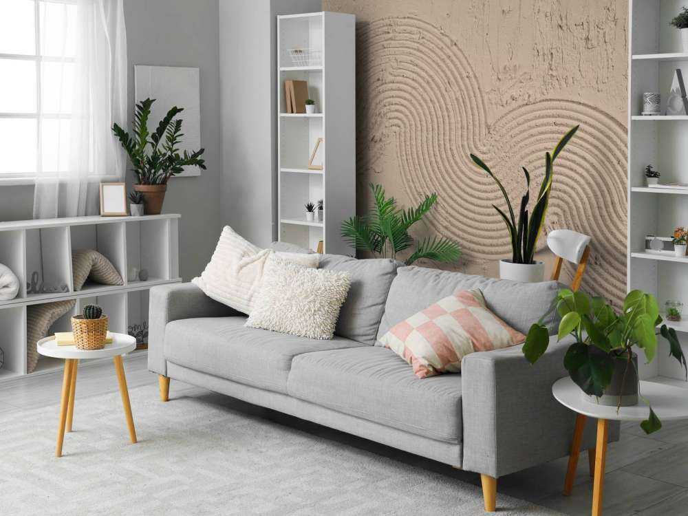 Texture Zen Garden en taupe
