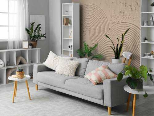 Texture Zen Garden en taupe