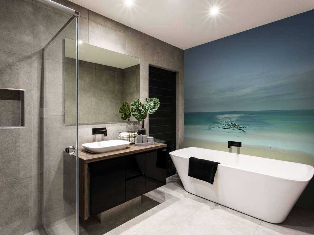 Mer calme avec mouettes