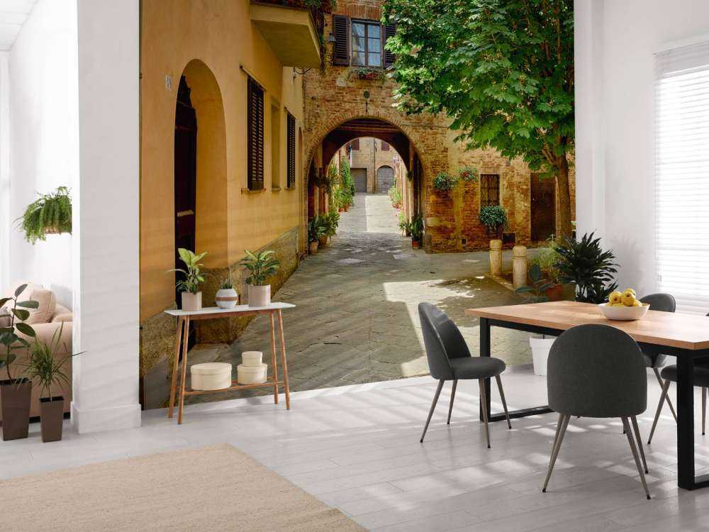 Belle rue à arcades