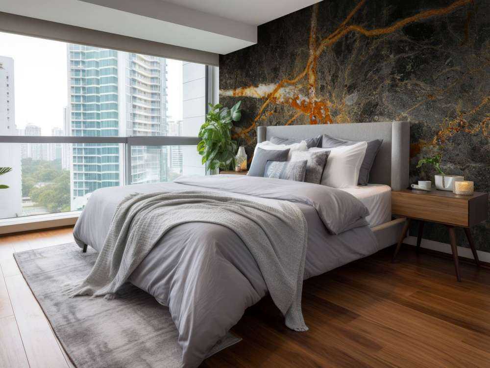 Marbre avec tonalité cuivre