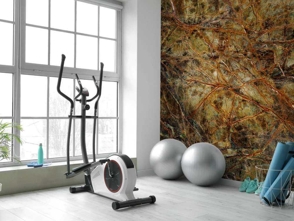 Marbre avec des veines colorées