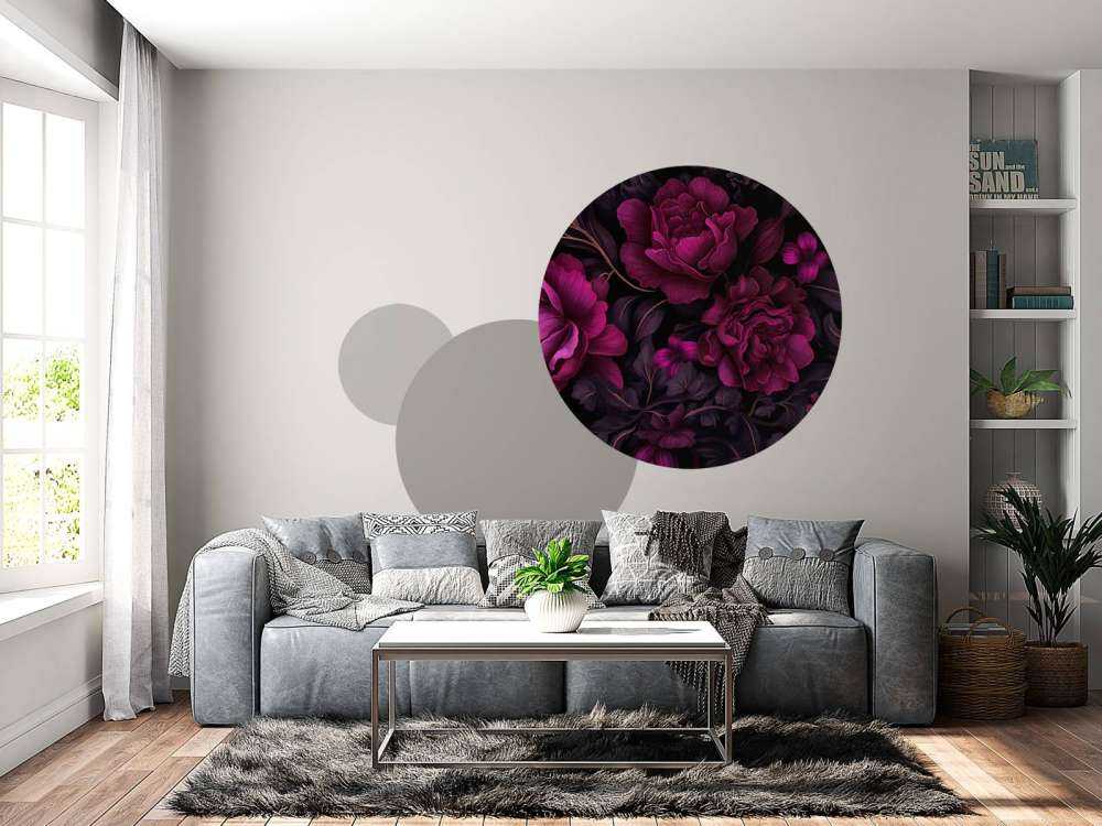 Fleurs en velours sombres et mélancoliques, rose fuchsia