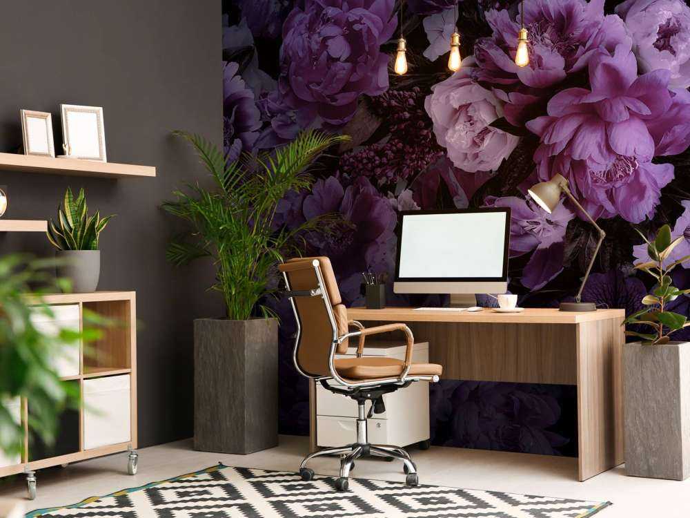 opulence baroque florale riche violet