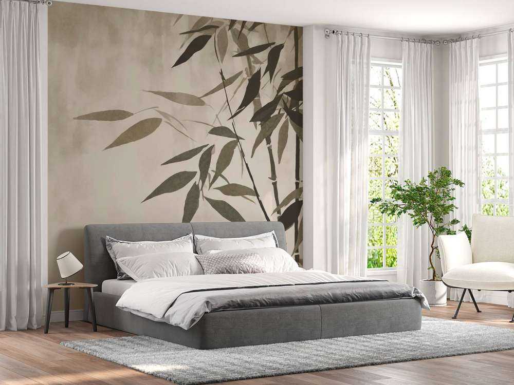 Calme bamboo garden brown beige