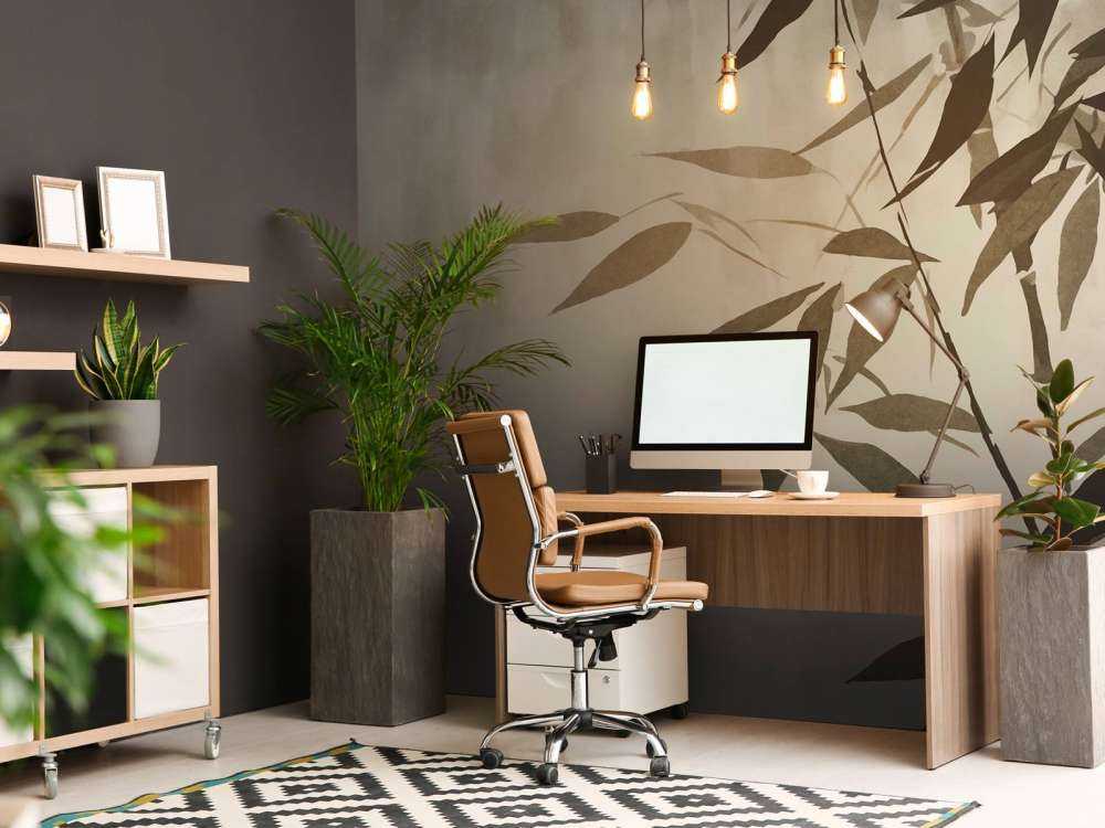 Calme bamboo garden brown beige
