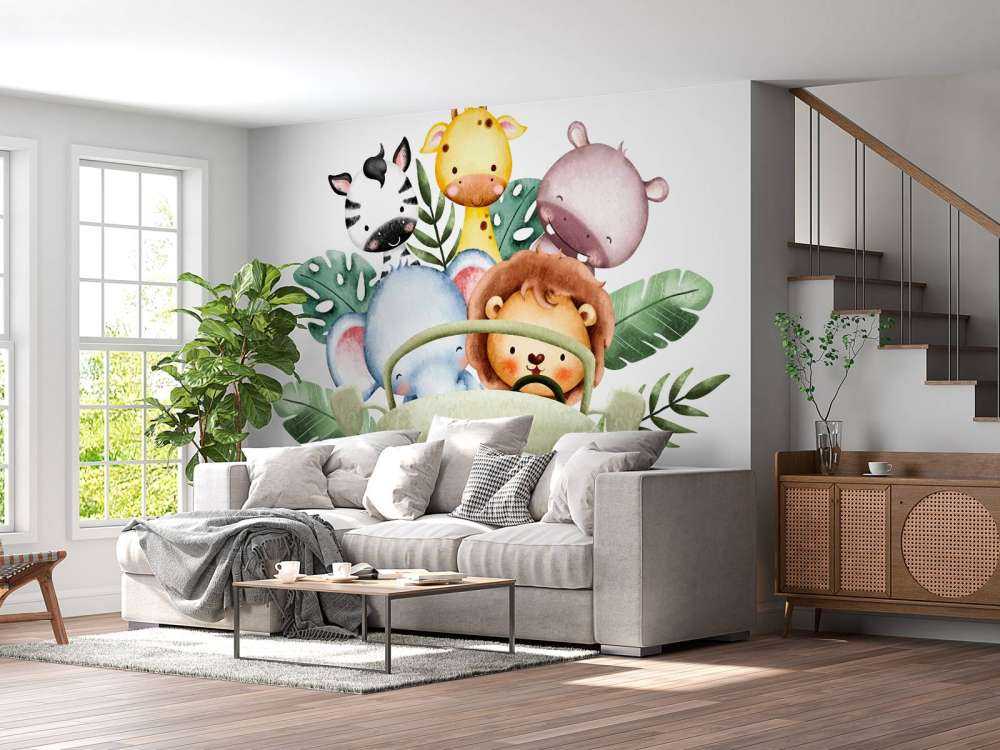 Animaux de safari dans une jeep