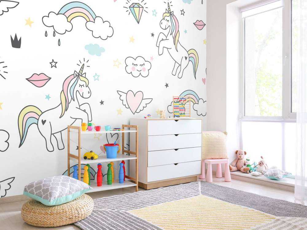 Licornes avec des cœurs