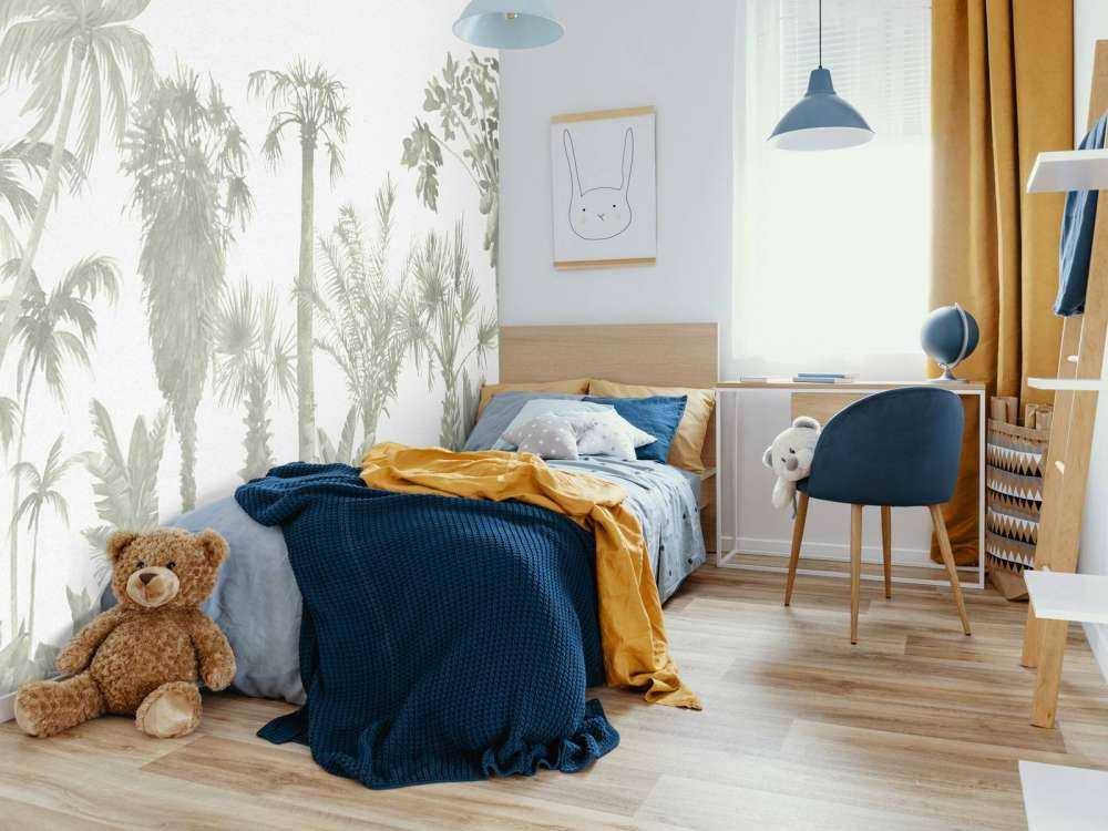 Thème de la jungle en vert d'eau