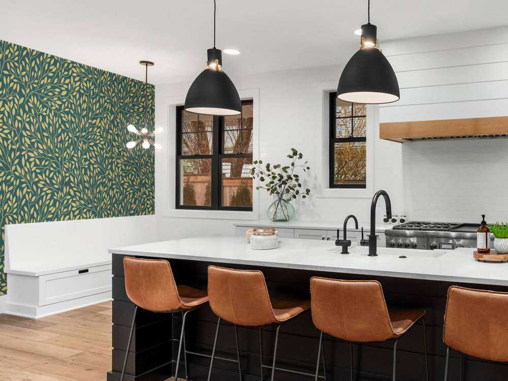 Motif floral de luxe or jaune