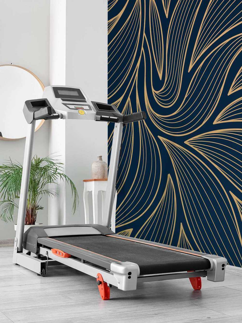 Fleurs art déco bleues