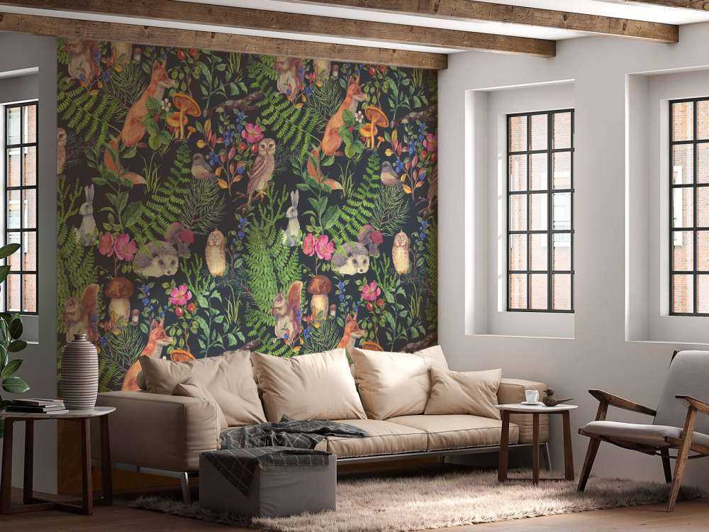 Motif de forêt sombre