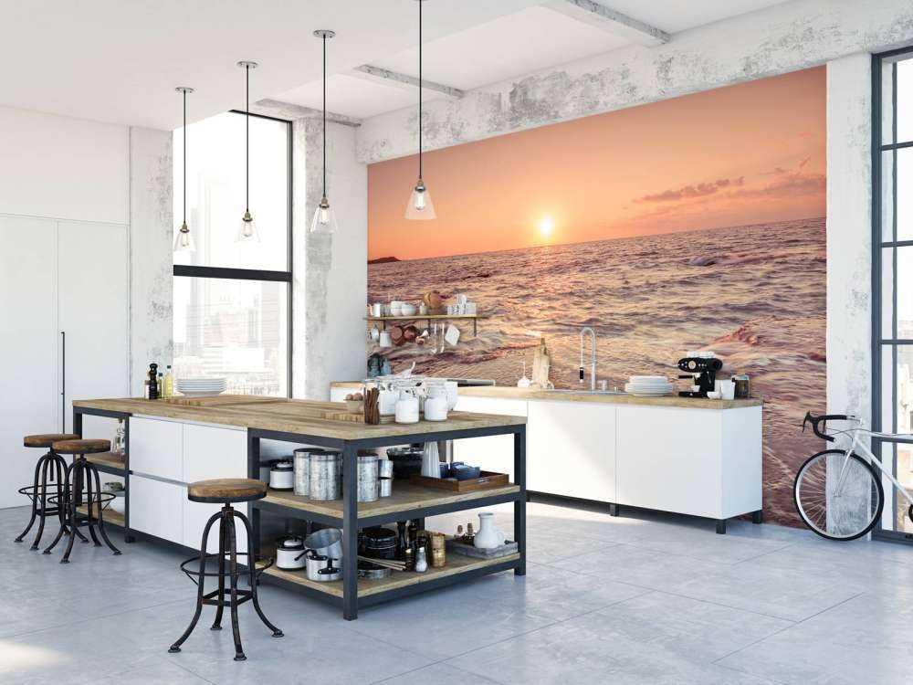 Coucher de soleil sur plage