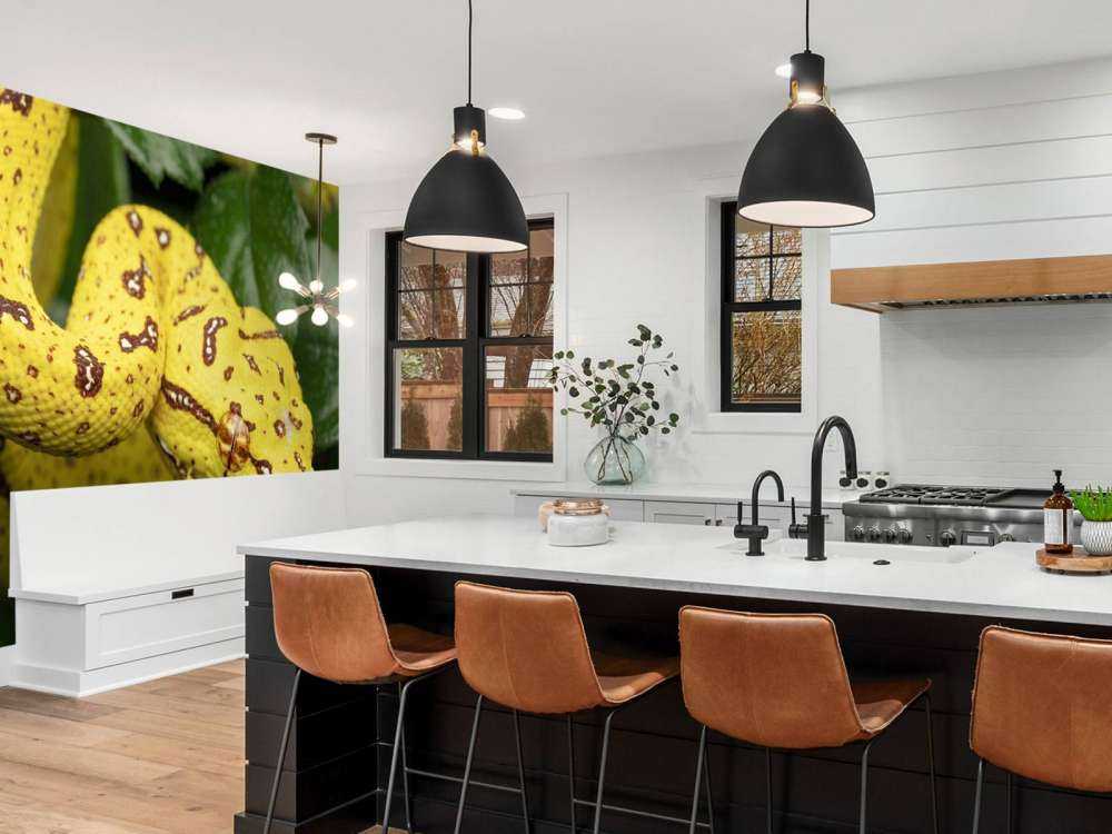 Gros plan sur un python arboricole