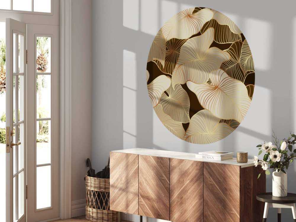 Feuilles tropicales brunes