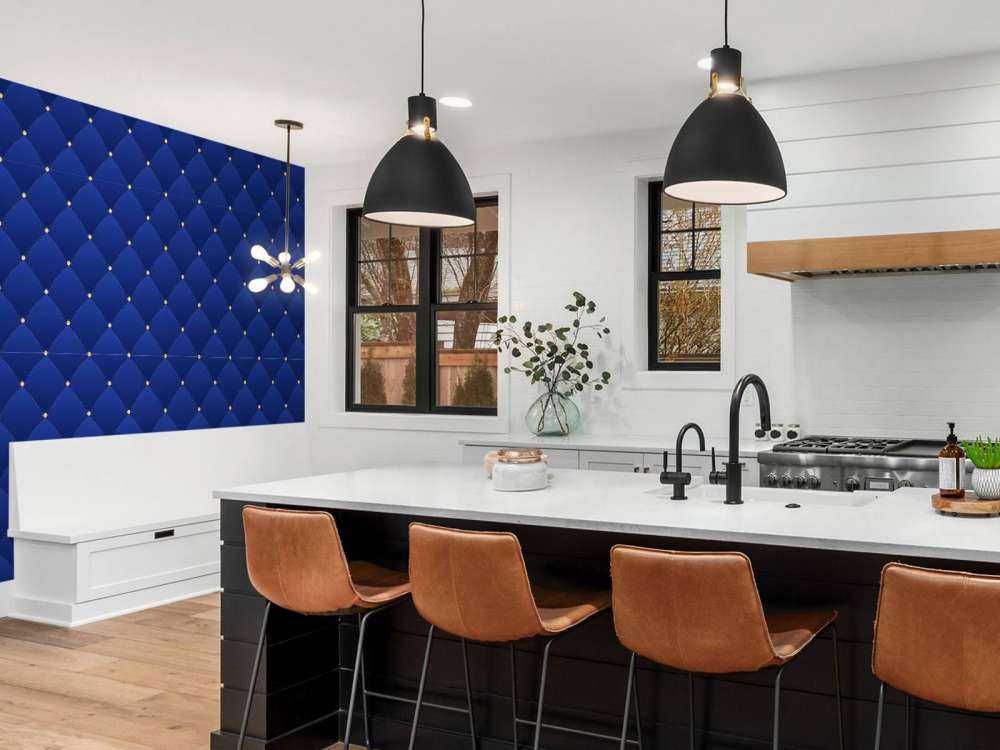 Motif Chesterfield bleu foncé