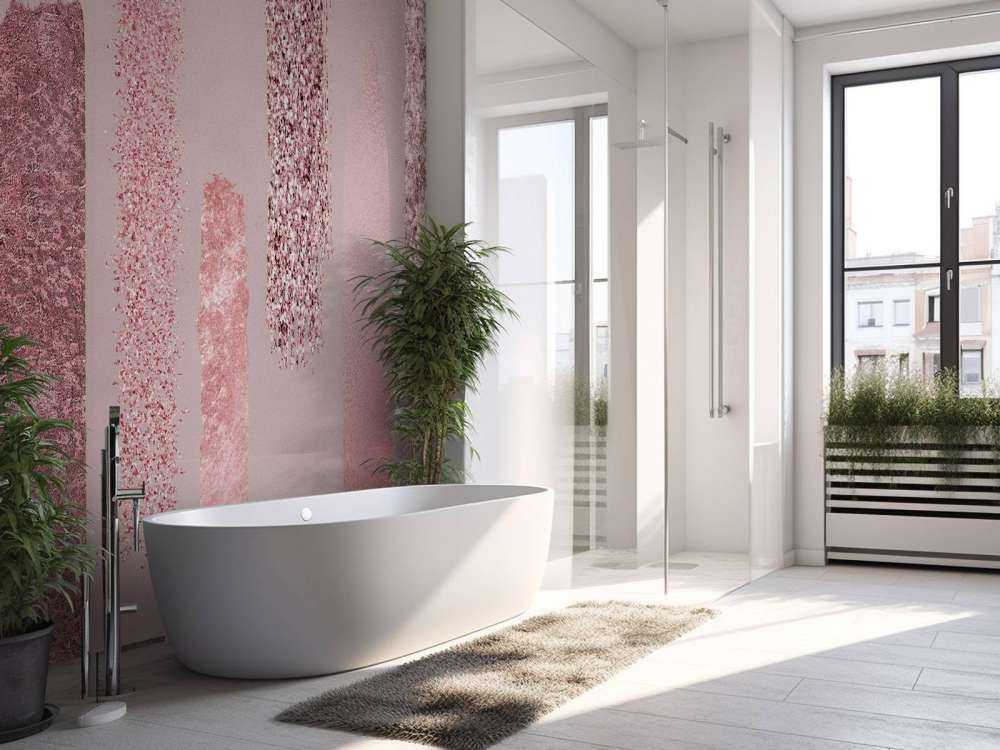 Rose gold glamour stripes