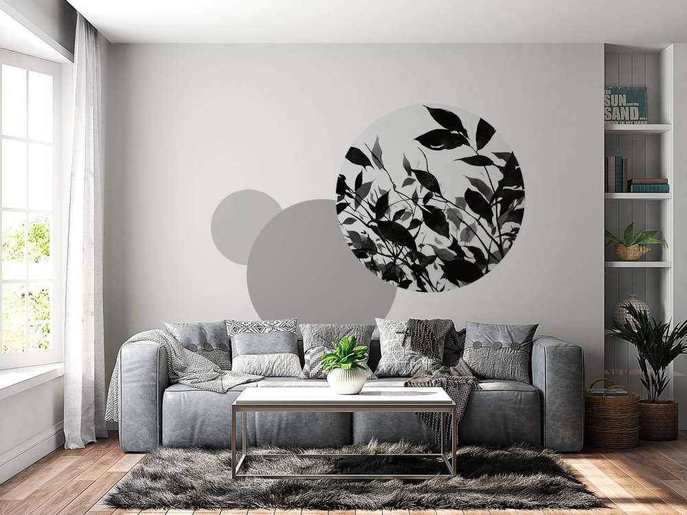 Black leaf ink art