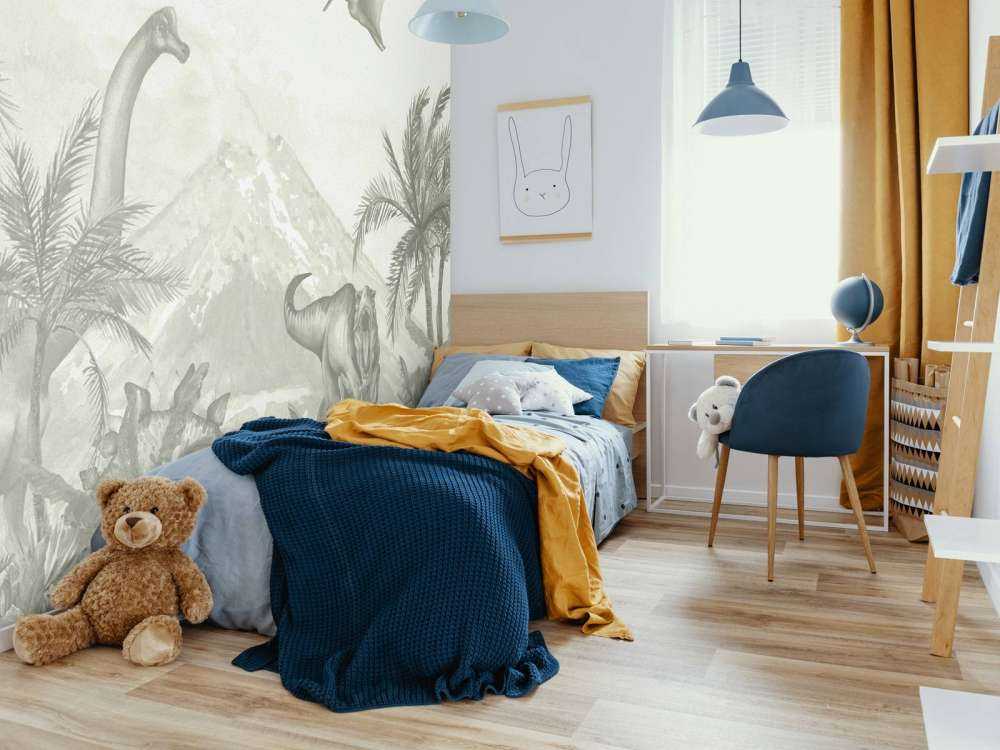 Différents dinosaures en vert d'eau