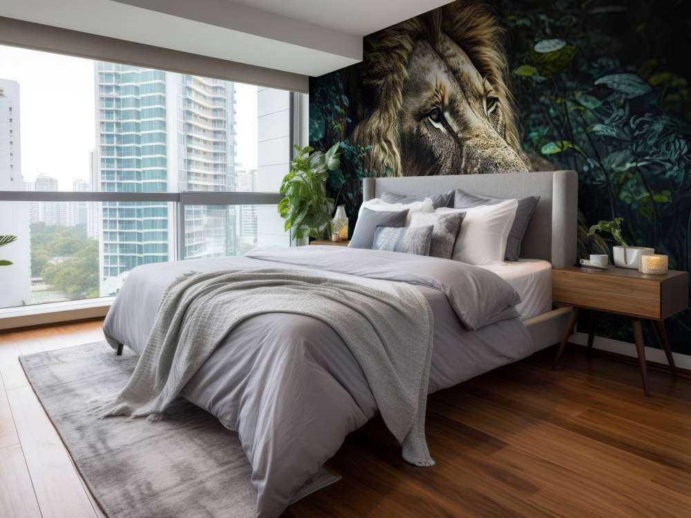 Le roi lion dans la jungle