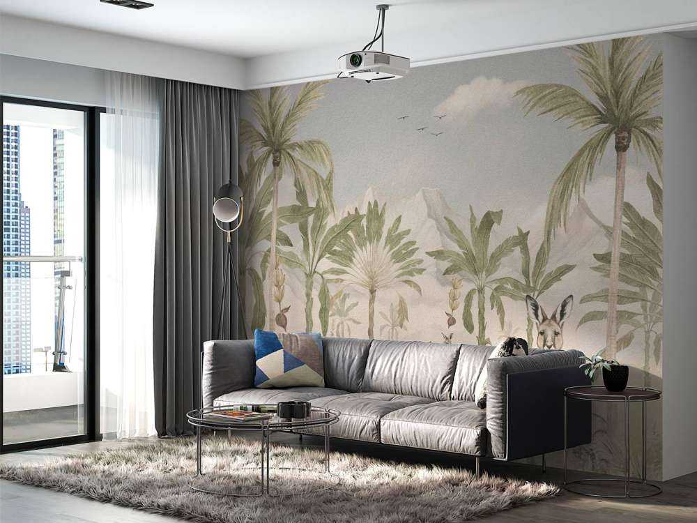 Paysage de kangourous