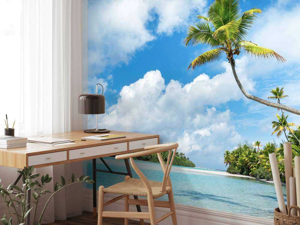 Palmiers au lagon turquoise