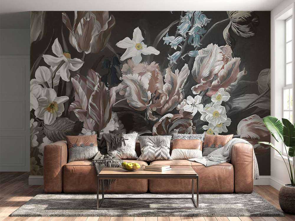 Bouquet avec des pions orange