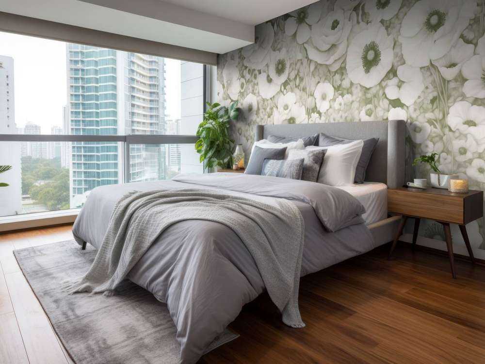 Conte de coquelicot monochrome vert