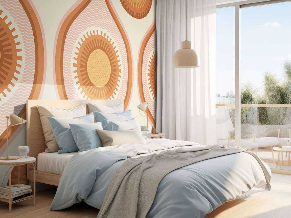 Spirales solaires chaudes de style rétro