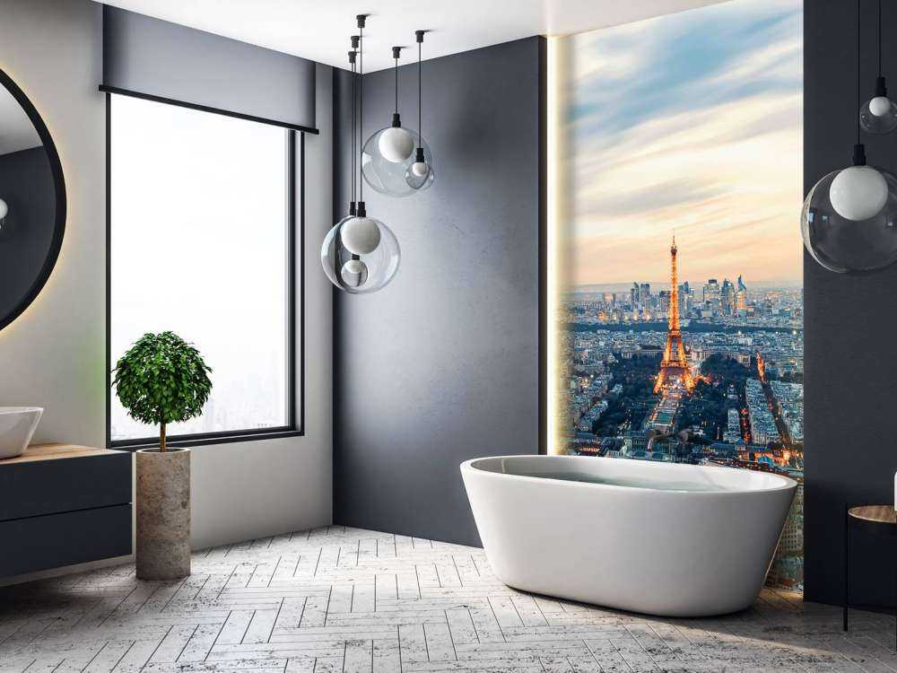 Lumière du soir sur le panorama de Paris