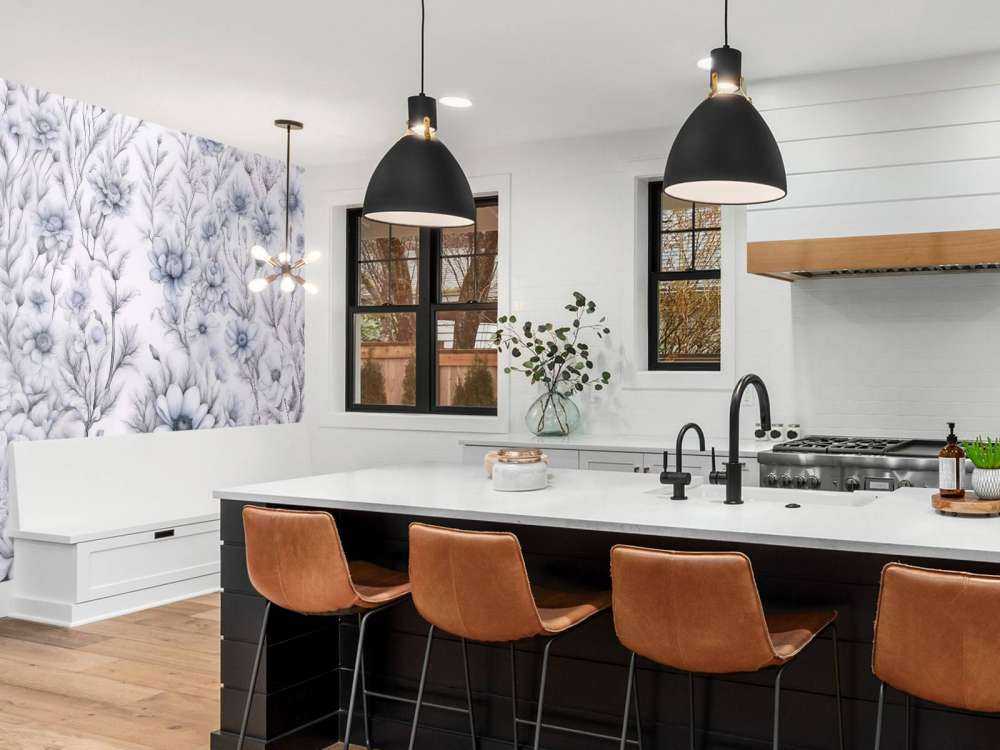 Mur floral romantique - violet