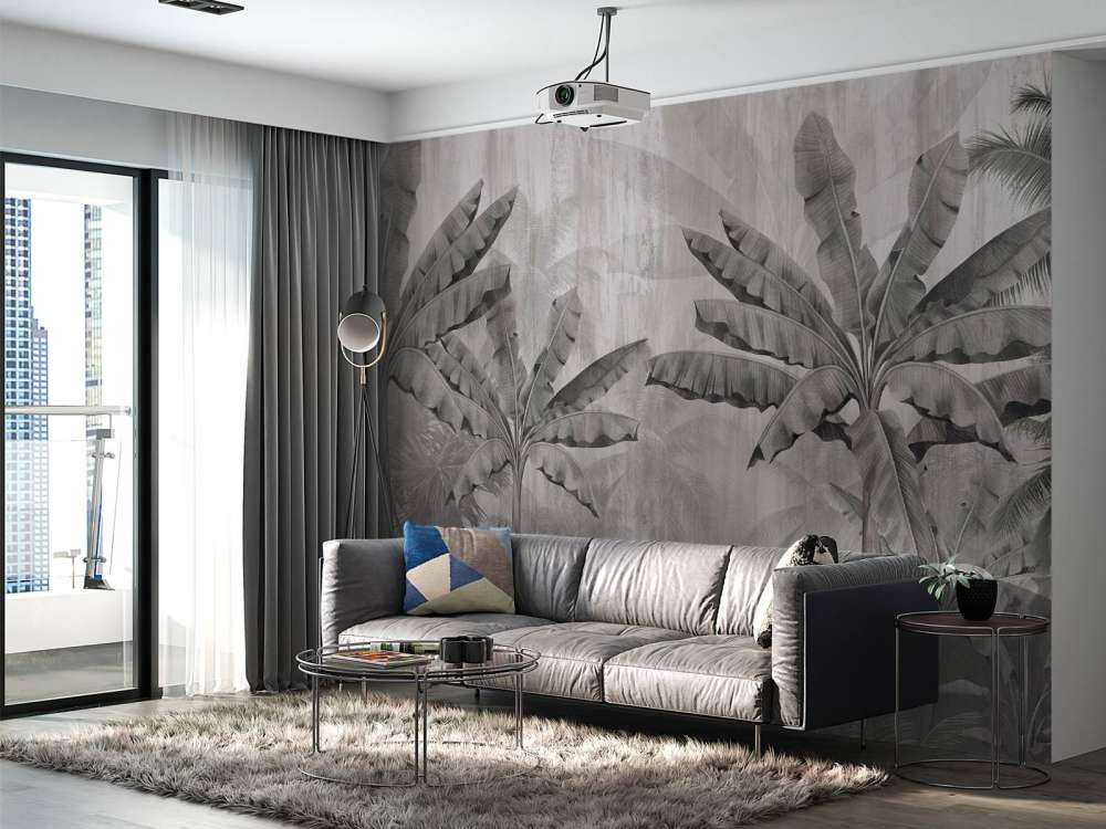 Palmiers de brouillard tropicaux