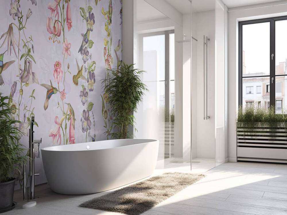 Weadow et Fleurs de Jardin Violet