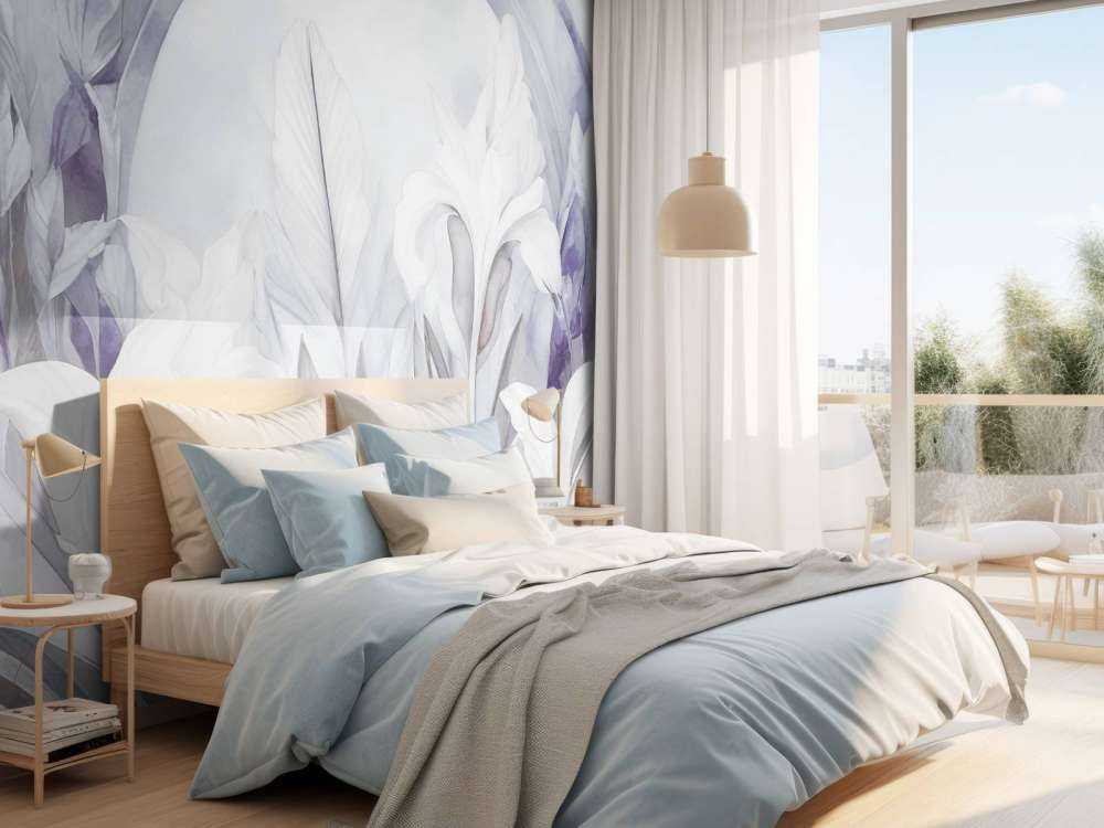 Iris au lever du soleil violet