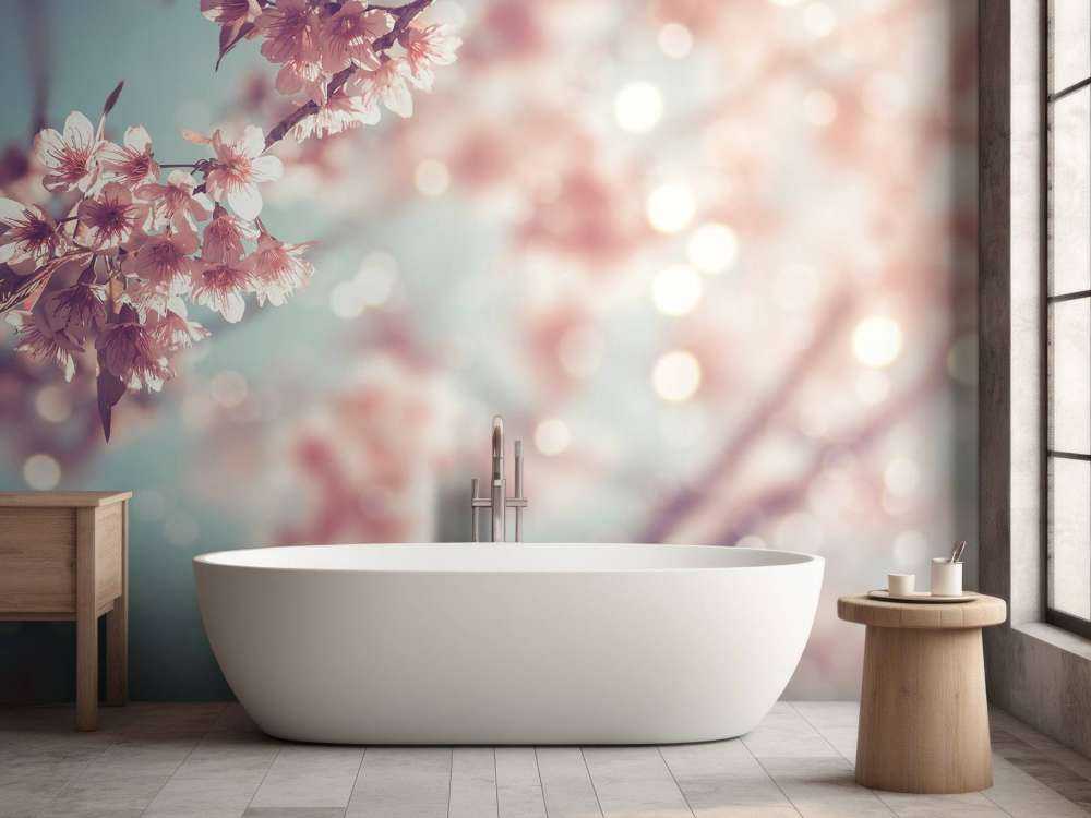 Gros plan sur la branche fleurie