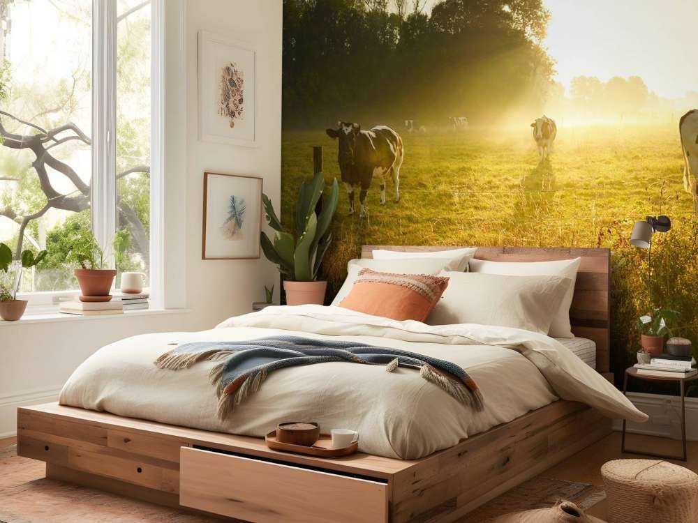 Vache au lever du soleil