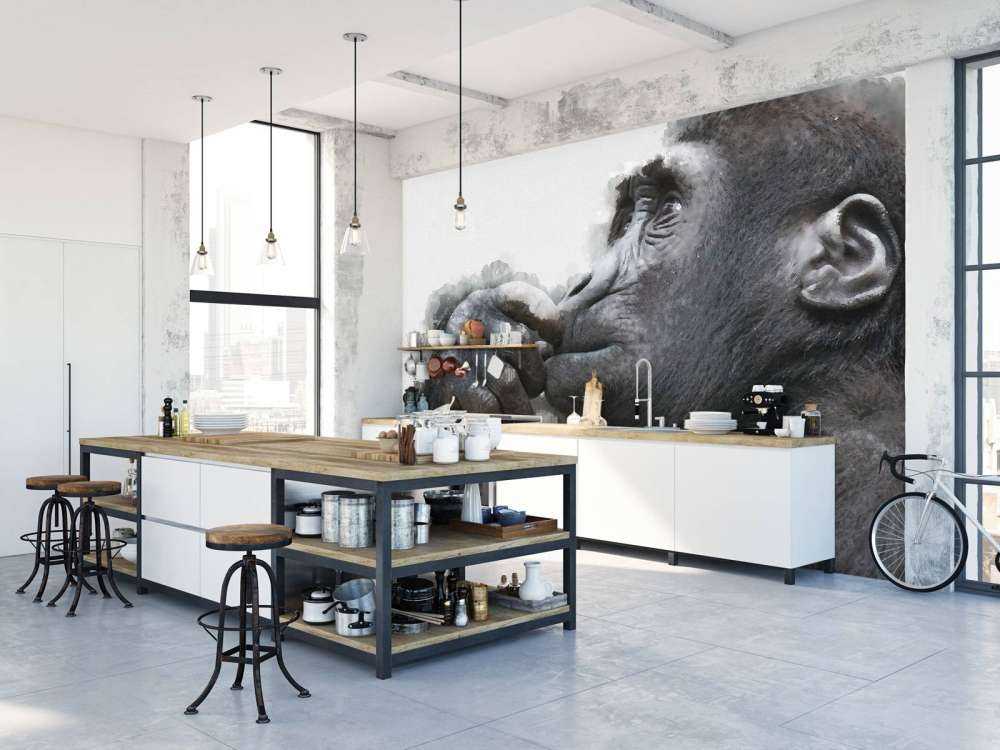 Chimpanzé à l'aquarelle