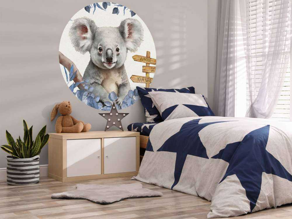 Bébé koala dans la jungle bleu