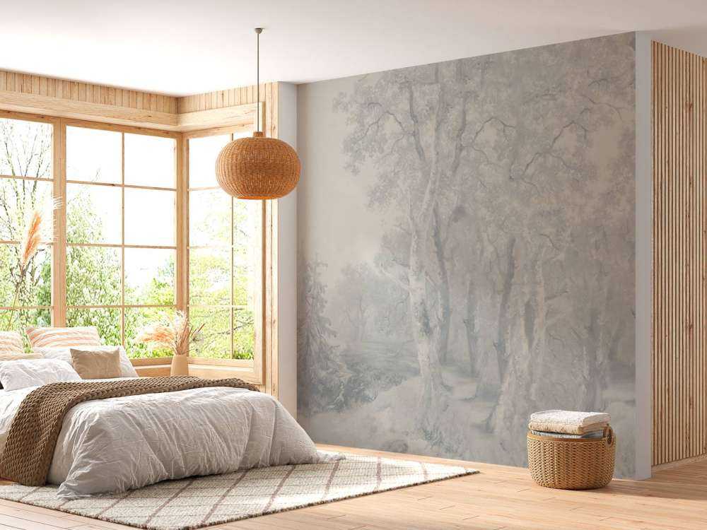 Paysage forestier panorama bleu