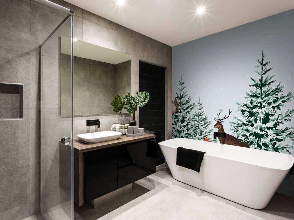 Joie des résidents de la forêt d'hiver