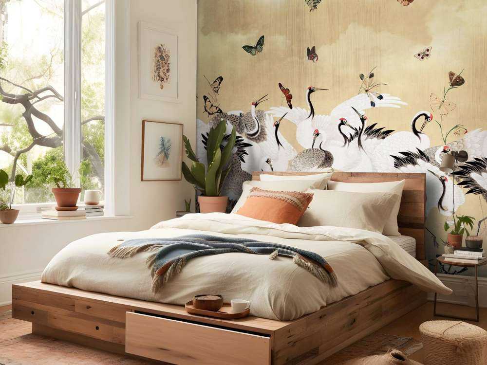 Danse dorée des grues