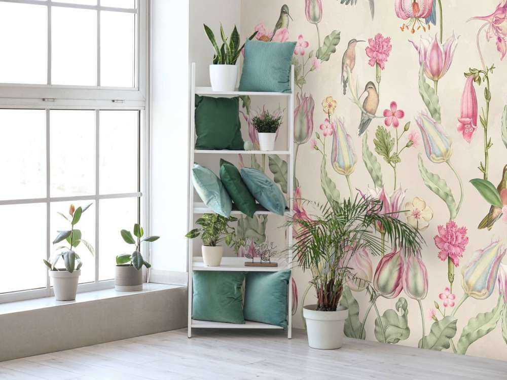 Symphonie des Colibris de Printemps - Élégance Crème Rosée