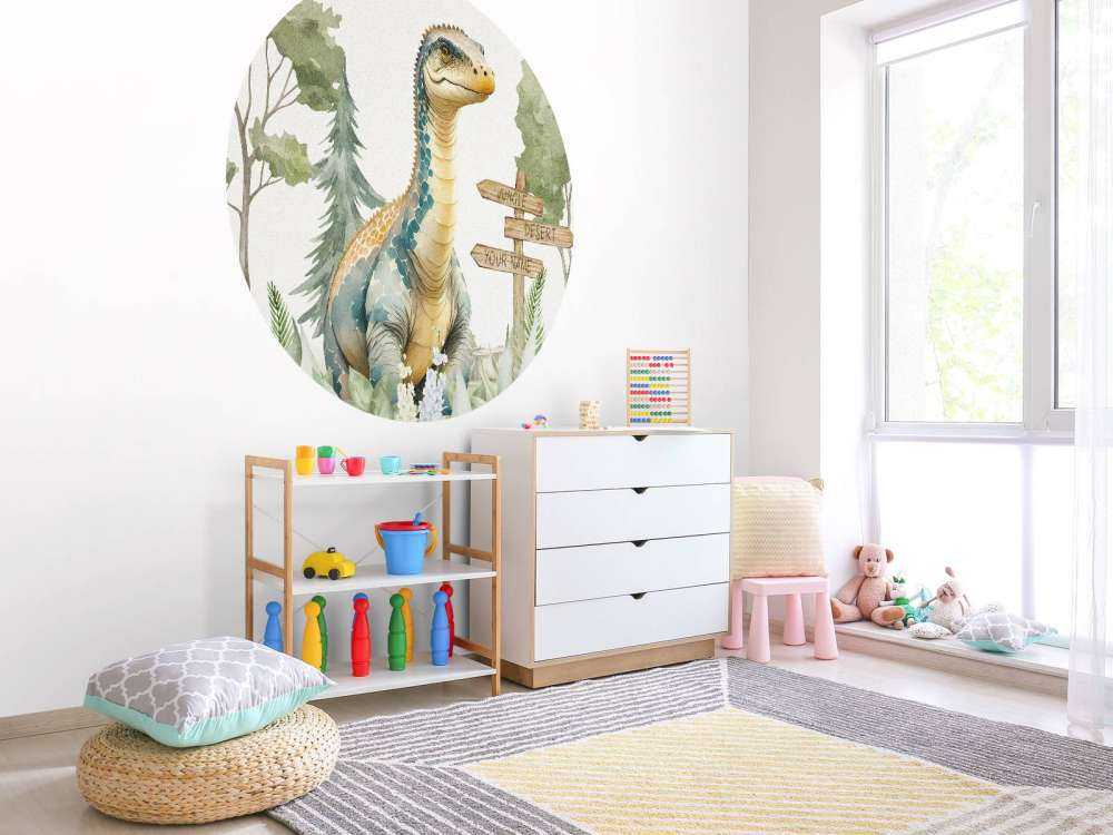 Bébé brachiosaure dans la jungle