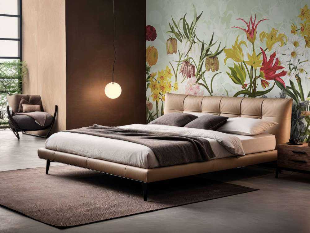 Fleurs de printemps - Vert menthe frais