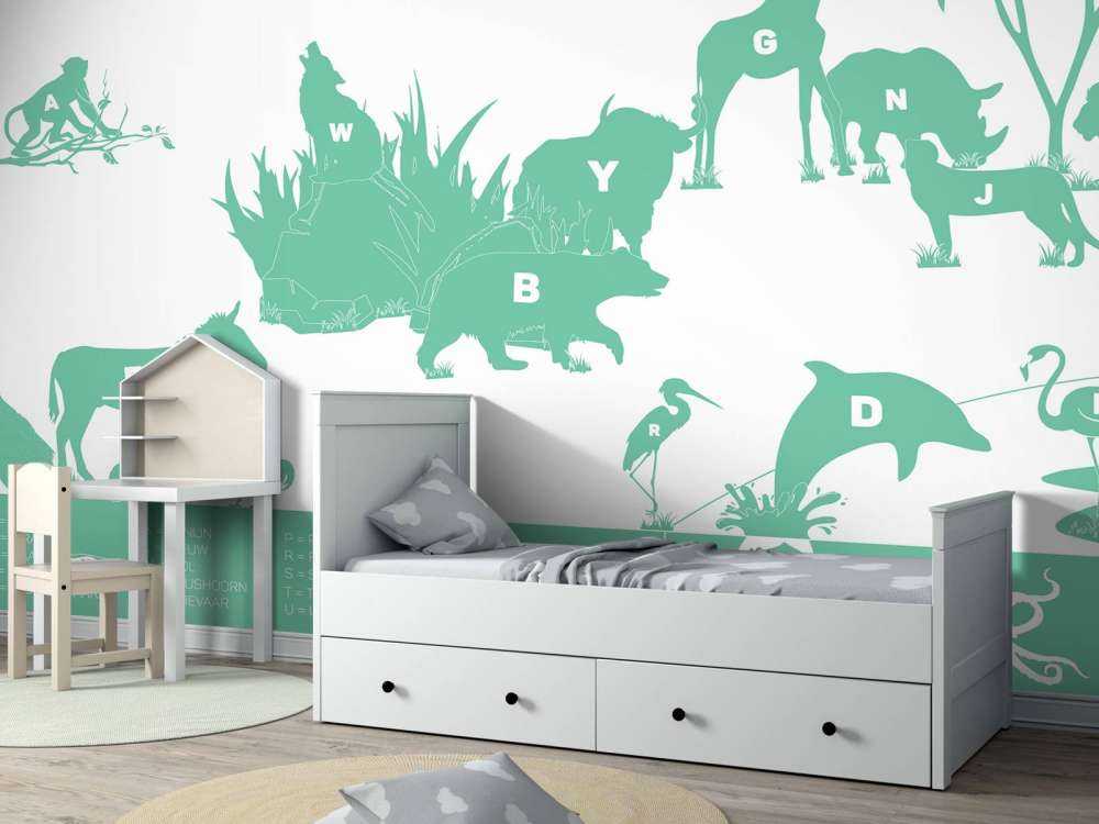 Alphabet animal, vert