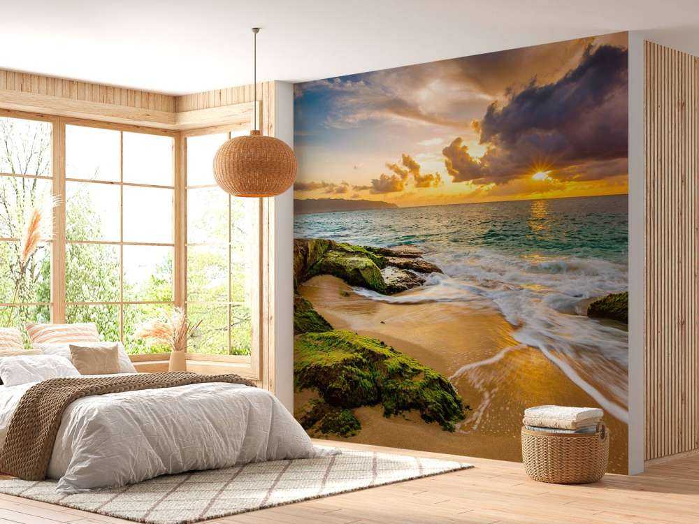 Un magnifique coucher de soleil hawaïen