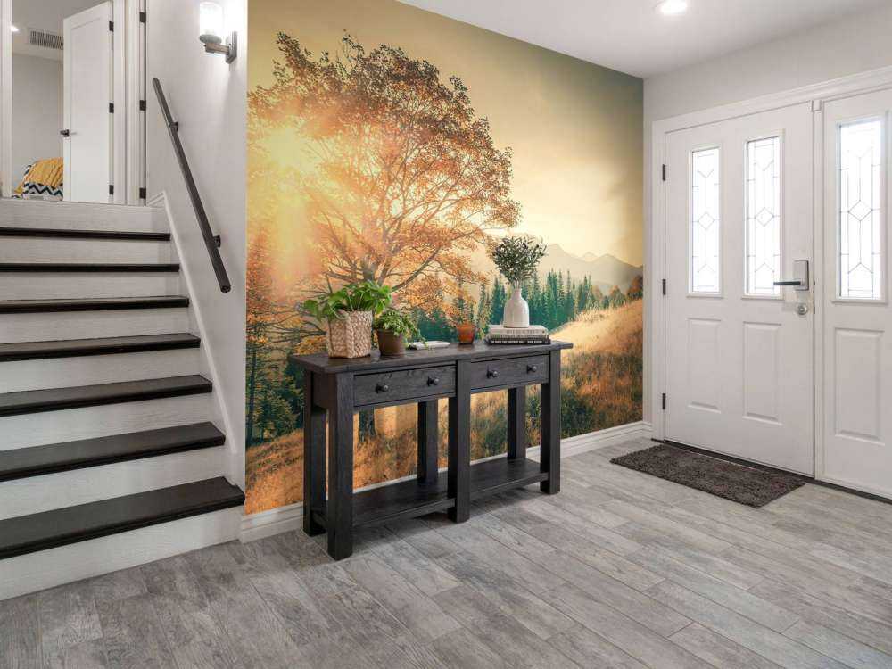 Coucher de soleil dans une vallée