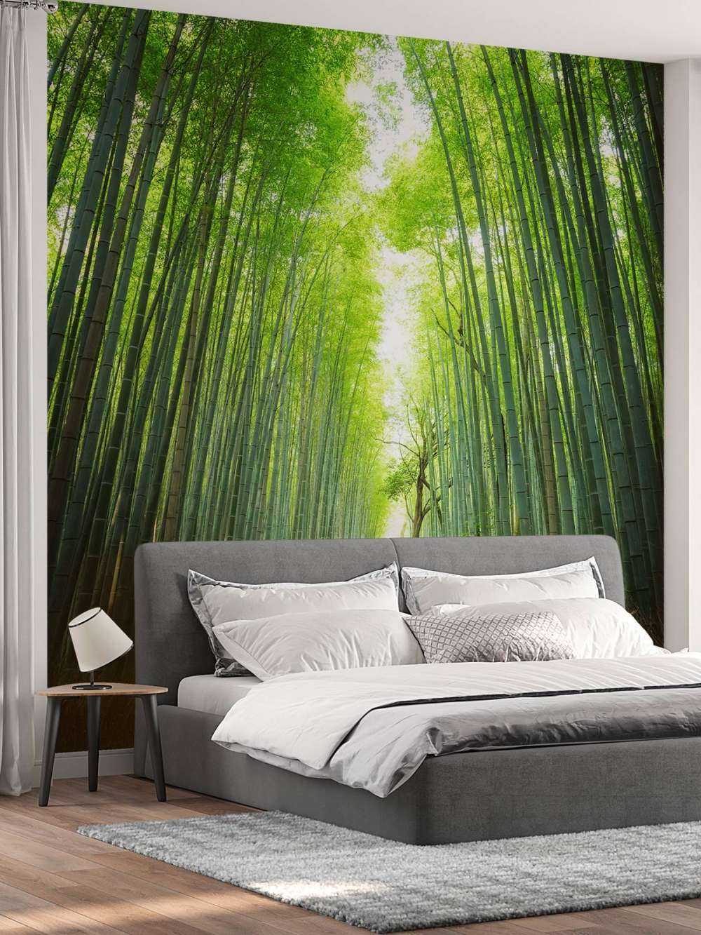 Sentier à travers le bambou