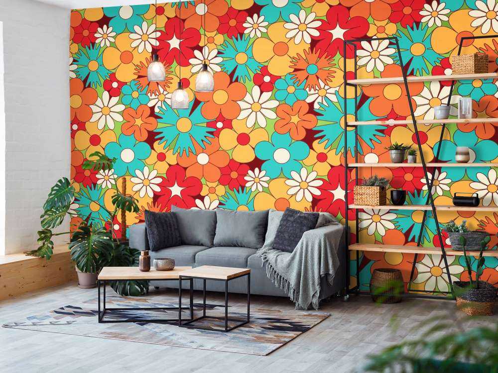 Fleurs dans le style vintage